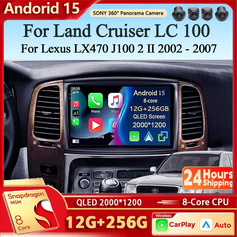 Для Toyota Land Cruiser LC 100 Для Lexus LX470 J100 2 II 2002-2007 Android 15 Автомобильный радиоприемник с GPS-навигацией QLED Carplay Auto Multi
Для Toyota Land Cruiser LC 100 Для Lexus LX470 J100 2 II 2002-2007 Android 15 Автомобильный радиоприемник с GPS-навигацией QLED Carplay Auto Multi