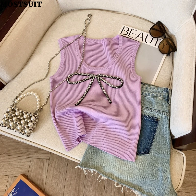 Summer Women Sweater Vest Crop Tops Diamonds Butterfly Stylish Chic Fashion Sexy Tees Sleeveless Streetwear Ladies Vests 2025
Summer Women Sweater Vest Crop Tops Diamonds Butterfly Stylish Chic Fashion Sexy Tees Sleeveless Streetwear Ladies Vests 2025