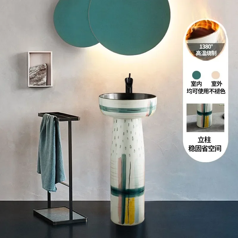 Column-type ceramic wash basin outdoor garden balcony tea room wash basin outdoor pool one courtyard wash basin
Column-type ceramic wash basin outdoor garden balcony tea room wash basin outdoor pool one courtyard wash basin
