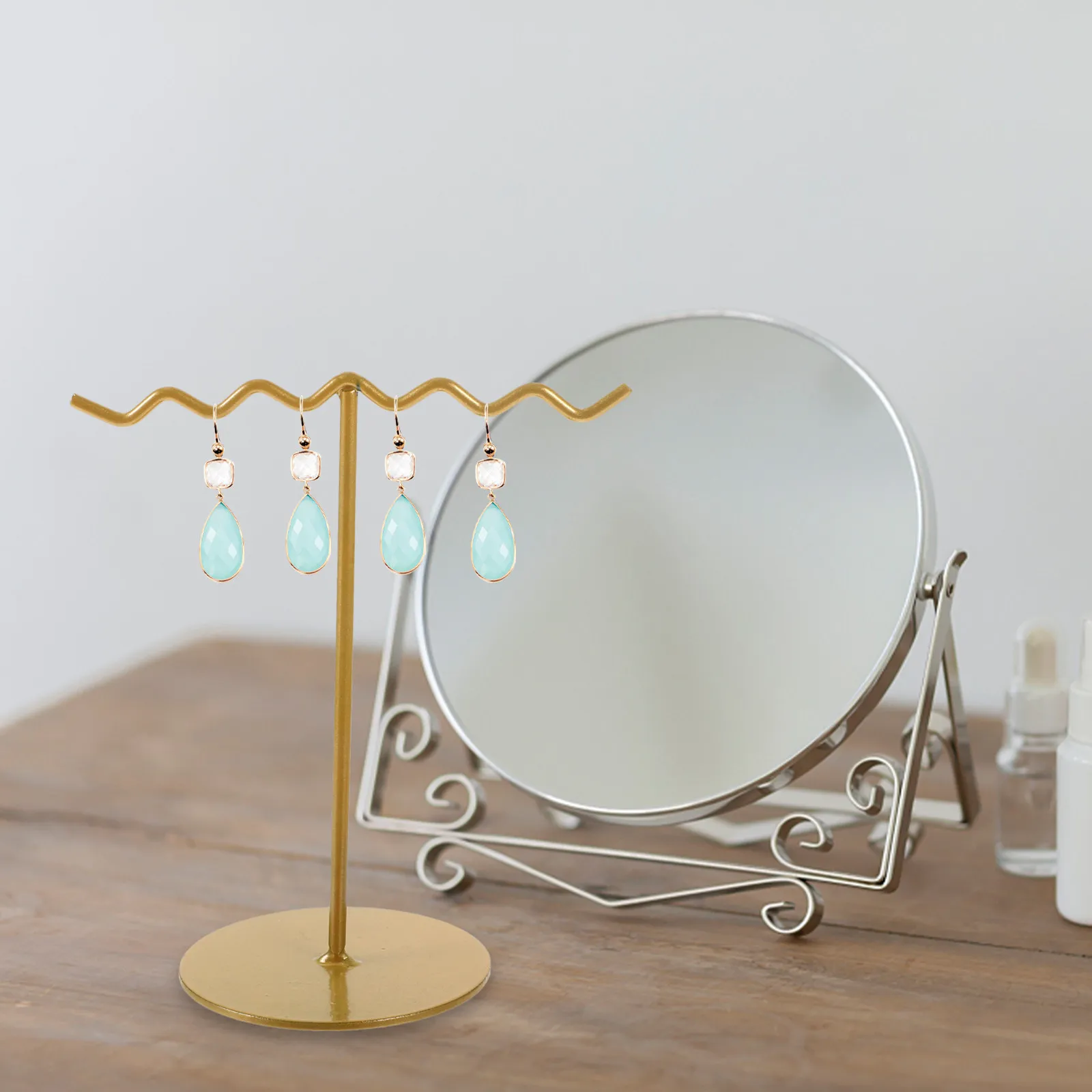 Jewelry Stand Organizer Iron Necklace Display Rack Earring Bracelet Holder for Bedroom Office Dresser Retail Store Counter Use
Jewelry Stand Organizer Iron Necklace Display Rack Earring Bracelet Holder for Bedroom Office Dresser Retail Store Counter Use