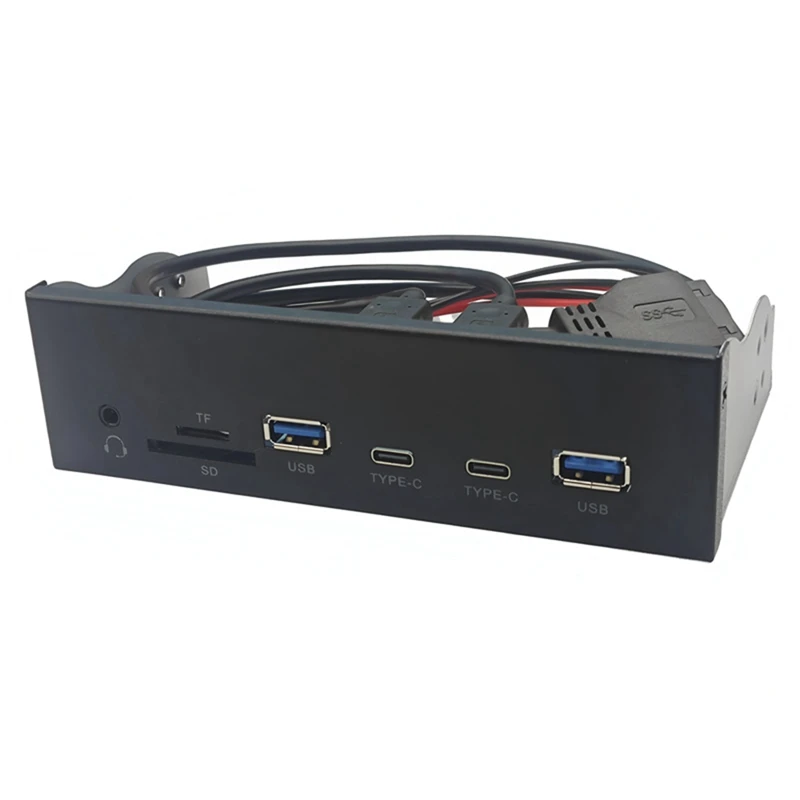Передняя панель USB для ПК 2 X USB 3.2 GEN1 5 Гбит/с + 2 концентратора TYPE-C + гарнитура 3,5 мм + слот TF/SD для 5,25-дюймового отсека для гибких дисков-AC47
Передняя панель USB для ПК 2 X USB 3.2 GEN1 5 Гбит/с + 2 концентратора TYPE-C + гарнитура 3,5 мм + слот TF/SD для 5,25-дюймового отсека для гибких дисков-AC47
