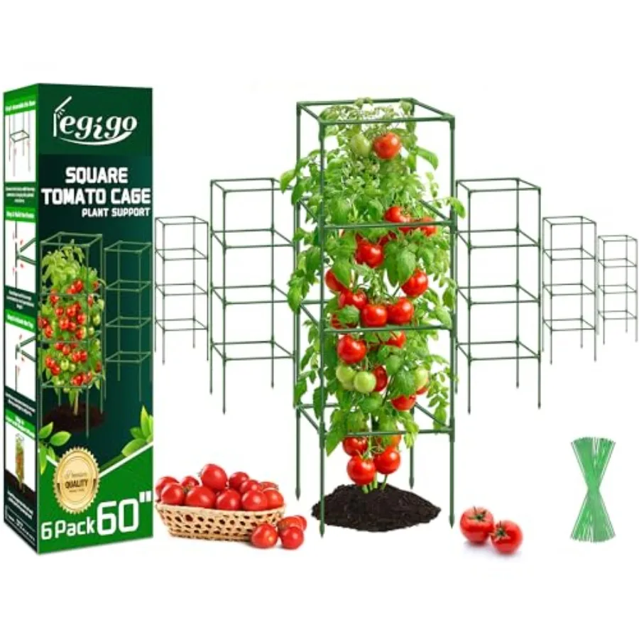 Pack Square Tomato Cages- 0 Heavy Duty Tomato Trellis for Climbing Plants Outdoor, Tomato Plant Support Stakes Cage Garden Trel
Pack Square Tomato Cages- 0 Heavy Duty Tomato Trellis for Climbing Plants Outdoor, Tomato Plant Support Stakes Cage Garden Trel