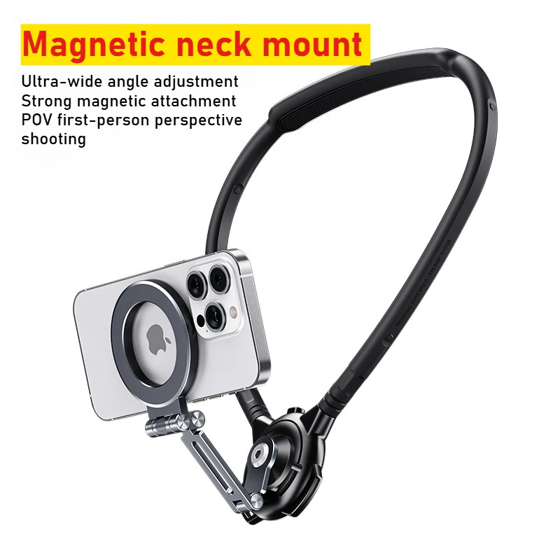 Магнитный держатель для телефона с креплением на шею, крепление для шеи POV/Vlog без помощи рук для iPhone 17 16 15 14 13 12 Samsung Android/Action Cameras
Магнитный держатель для телефона с креплением на шею, крепление для шеи POV/Vlog без помощи рук для iPhone 17 16 15 14 13 12 Samsung Android/Action Cameras