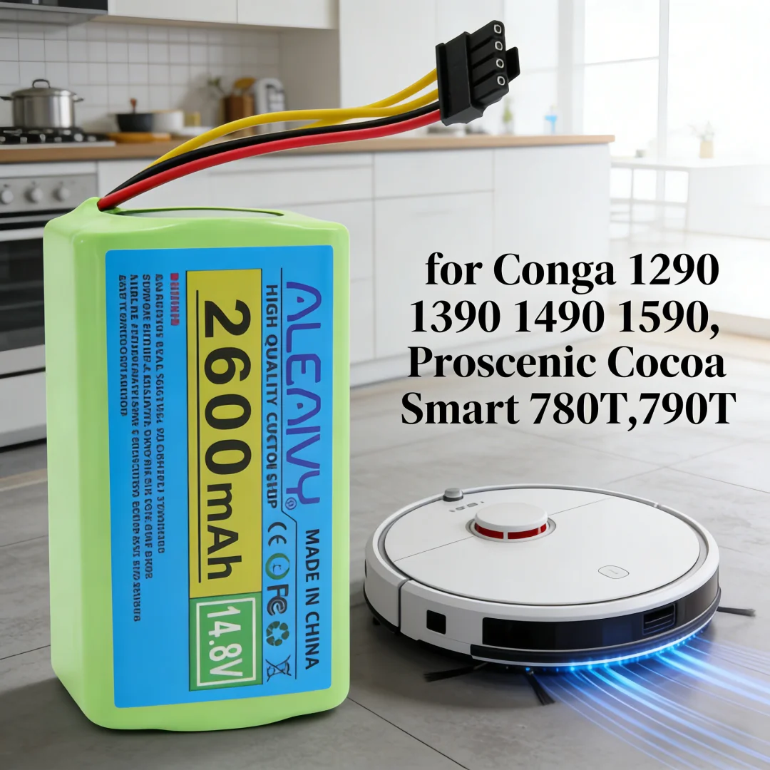 High Capacity 14.4V 3200mAh Replacement Battery for Conga 1290 1390 1490 1590 Proscenic Cocoa Smart Robot Vacuum 4S1P 18650
High Capacity 14.4V 3200mAh Replacement Battery for Conga 1290 1390 1490 1590 Proscenic Cocoa Smart Robot Vacuum 4S1P 18650
