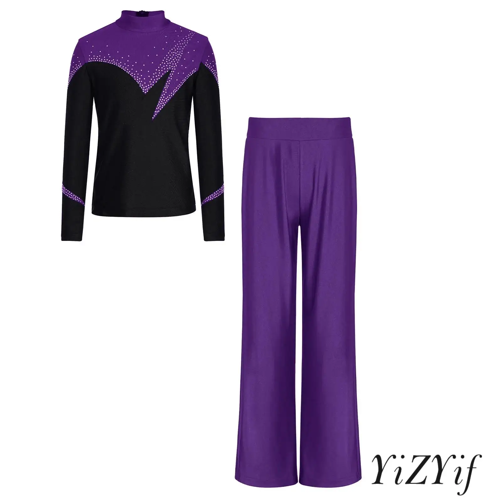 Kids Boys Gymnastics Dance Outfit Long Sleeve Shiny Rhinestones Top with Pants Figure Ice Skating Dance Competition Outfits
Kids Boys Gymnastics Dance Outfit Long Sleeve Shiny Rhinestones Top with Pants Figure Ice Skating Dance Competition Outfits