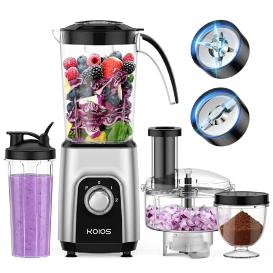 Blender/Food Processor Combo Max 1000W, 4 in 1 34oz Pitcher, 22oz Blending Cup, Meat Grinder Vegetable Chopper, Spice Grinder,
Blender/Food Processor Combo Max 1000W, 4 in 1 34oz Pitcher, 22oz Blending Cup, Meat Grinder Vegetable Chopper, Spice Grinder,