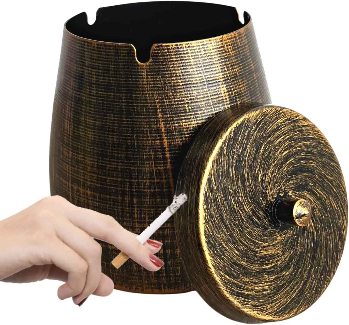 Outdoor Ashtray with Lid for Cigarettes, Smokeless Stainless Steel Unbreakable Ash Trays, Covered Odorless Windproof Smell
Outdoor Ashtray with Lid for Cigarettes, Smokeless Stainless Steel Unbreakable Ash Trays, Covered Odorless Windproof Smell