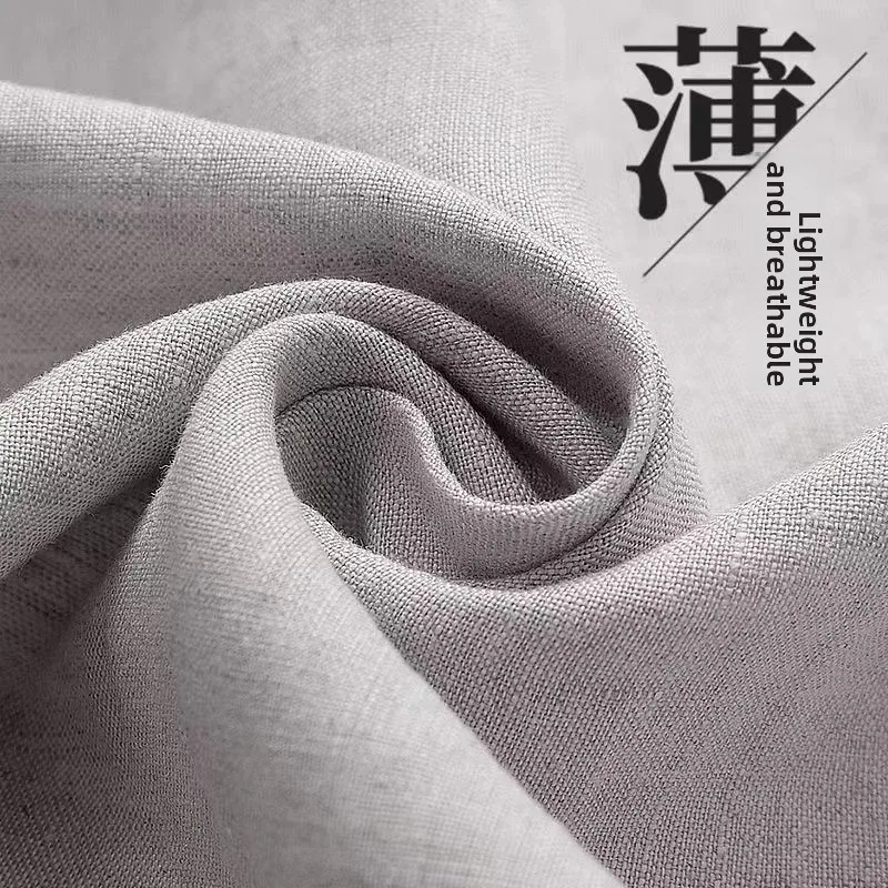 Pure Linen Men's Casual Pants Summer Thin Loose Straight Leg Pants Wind Elastic Waist Cool Feeling Long Trousers Khaki Color
Pure Linen Men's Casual Pants Summer Thin Loose Straight Leg Pants Wind Elastic Waist Cool Feeling Long Trousers Khaki Color