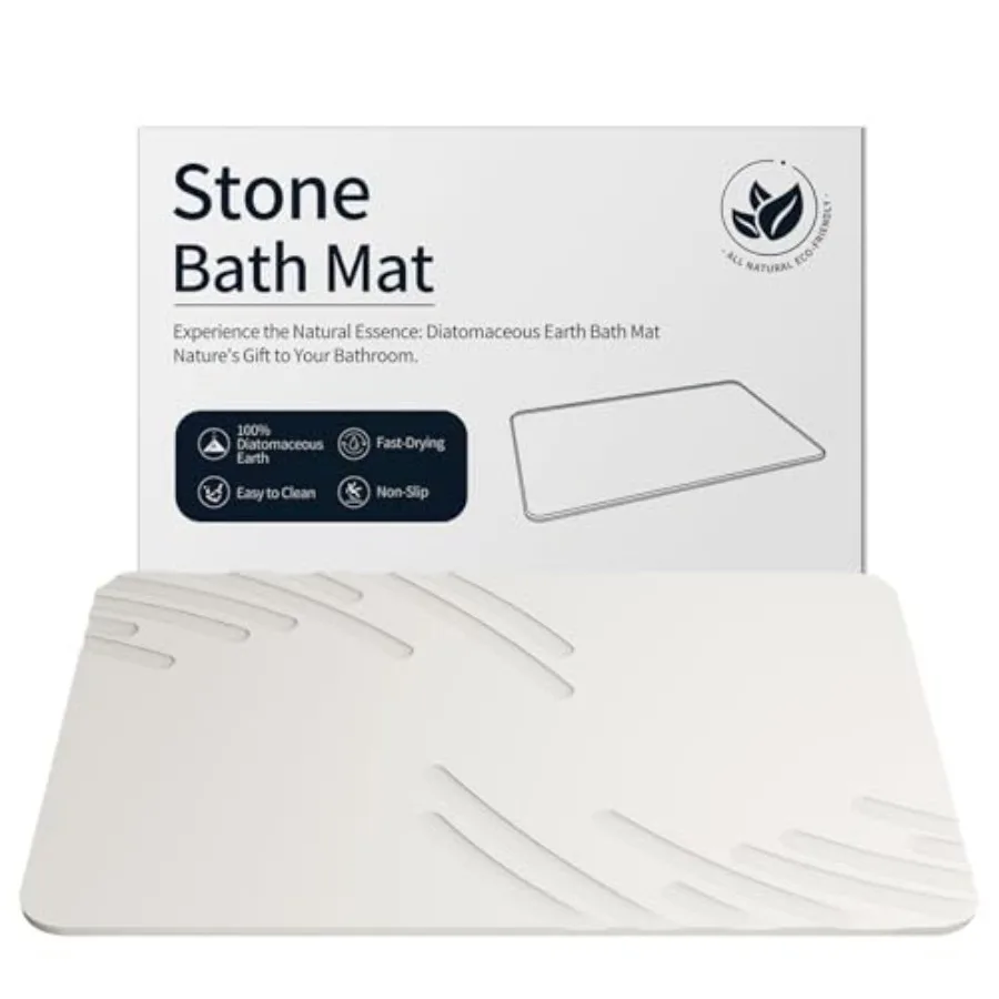 Stone Bath Mat Diatomaceous Earth Shower Mat Super Absorbent Non-Slip Diatomite Stone Bath Mats for Bathroom Floor Quick-Drying
Stone Bath Mat Diatomaceous Earth Shower Mat Super Absorbent Non-Slip Diatomite Stone Bath Mats for Bathroom Floor Quick-Drying