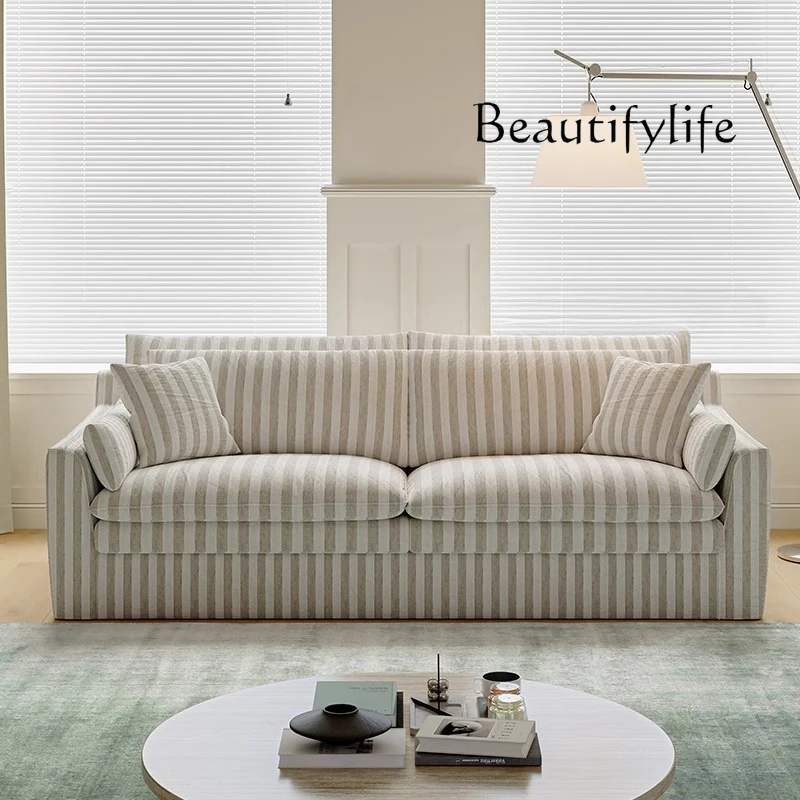 Cotton and linen sofa living room small apartment removable and washable French cream wind three people straight row fabric
Cotton and linen sofa living room small apartment removable and washable French cream wind three people straight row fabric