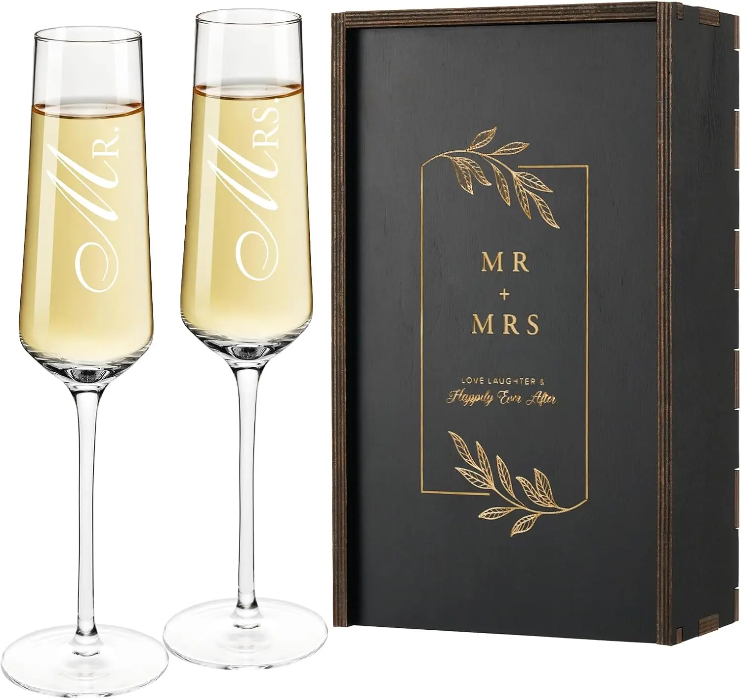 Mr. & Mrs. Champagne Flute Set - Elegant His and Hers Wedding Toasting Glasses
Mr. & Mrs. Champagne Flute Set - Elegant His and Hers Wedding Toasting Glasses