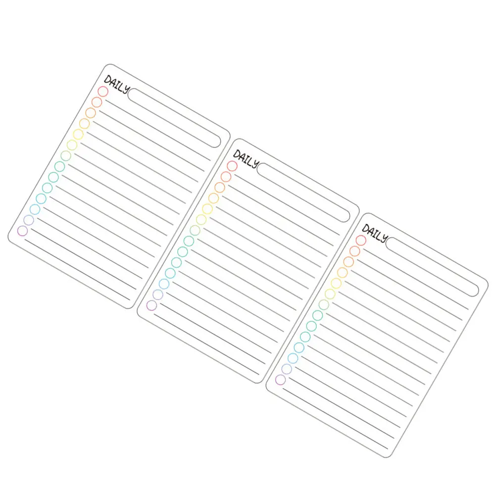 3Pcs Magnetic Plan Whiteboard Daily Schedule Erasable Acrylic Board for Students Teachers Acrylic Board
3Pcs Magnetic Plan Whiteboard Daily Schedule Erasable Acrylic Board for Students Teachers Acrylic Board