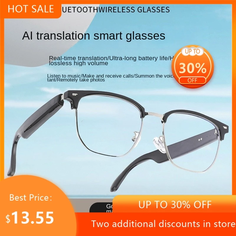 Bluetooth Smart Glasses HIFI Music Voice Assistant Hands-free Call Ultra-light Fashion Eyeglasses For Men Women Daily Use New
Bluetooth Smart Glasses HIFI Music Voice Assistant Hands-free Call Ultra-light Fashion Eyeglasses For Men Women Daily Use New
