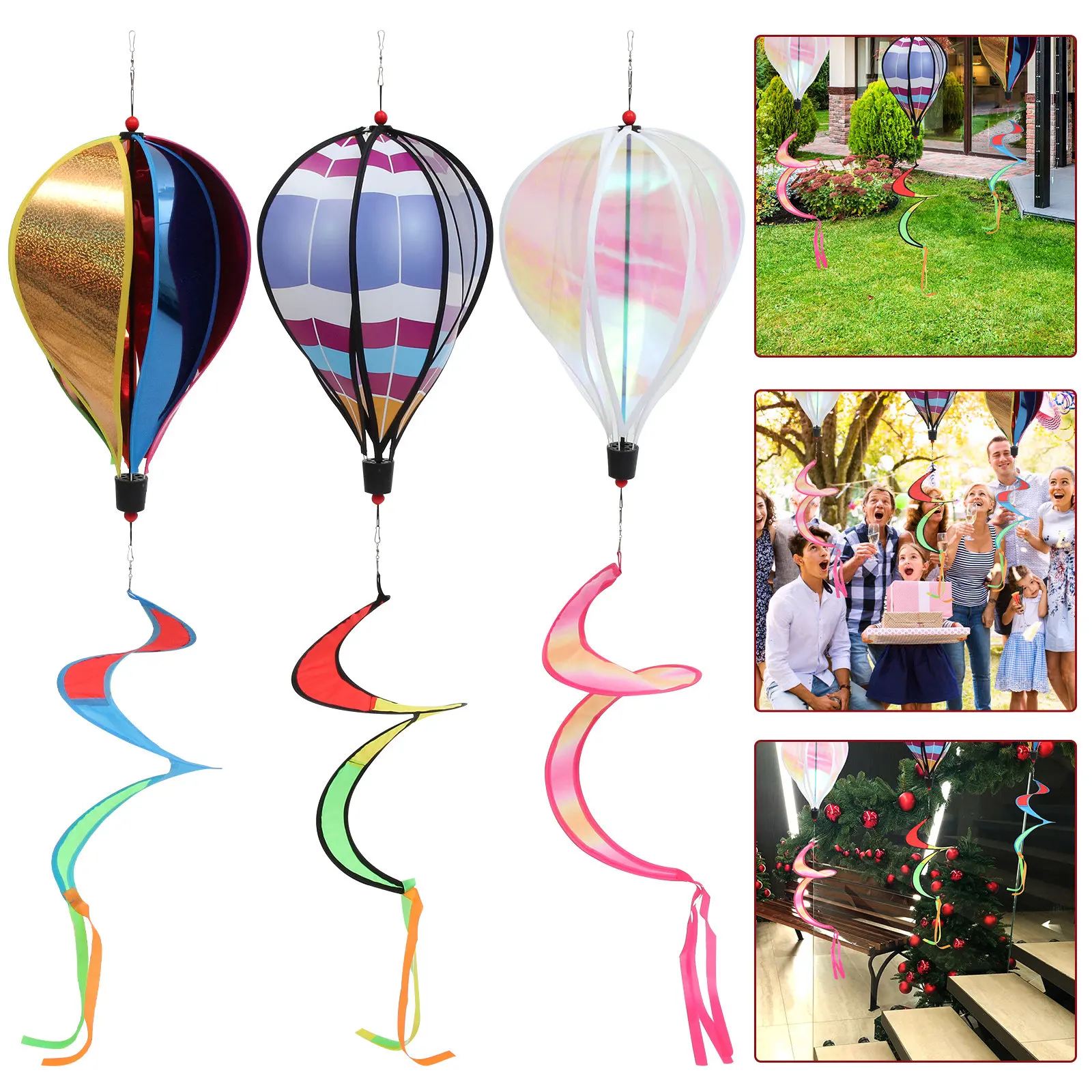 3pcs Hot Air Balloon Pendant Colorful PVC Wind Spinners Hanging Decorations for Outdoor Garden Party Christmas Flame
3pcs Hot Air Balloon Pendant Colorful PVC Wind Spinners Hanging Decorations for Outdoor Garden Party Christmas Flame