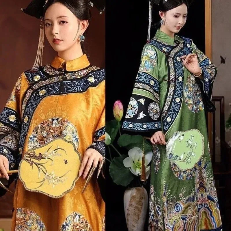 Chinese Women Qipao Dress Qing Dynasty Style Stand Up Collar Long Sleeved Printed Cheongsam Girl Traditional Costumes Dress
Chinese Women Qipao Dress Qing Dynasty Style Stand Up Collar Long Sleeved Printed Cheongsam Girl Traditional Costumes Dress