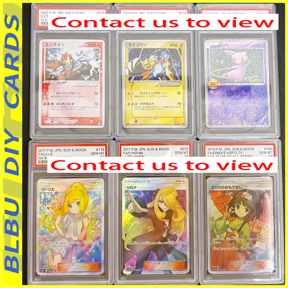 BLBU ACG PTCG Crystal Rating Card ENTEI-HOLO GEM MT10 1ST ED Game RAIKOU MEW SHINING MAGIKARP Anime Collection Card DIY Card
BLBU ACG PTCG Crystal Rating Card ENTEI-HOLO GEM MT10 1ST ED Game RAIKOU MEW SHINING MAGIKARP Anime Collection Card DIY Card