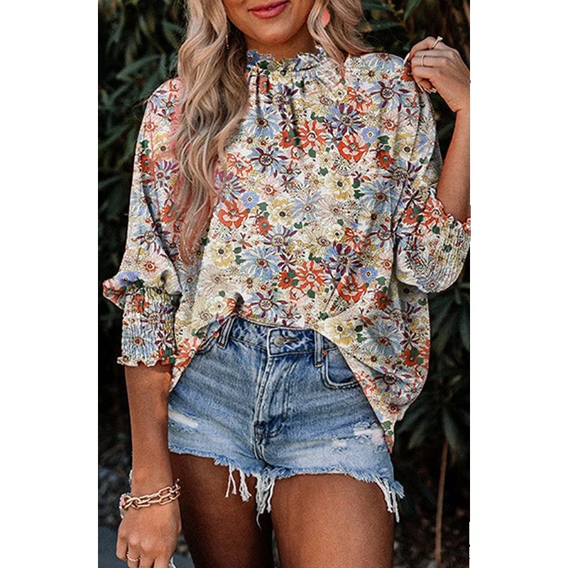 Autumn New Pullover Long Sleeve Top Women's Thin Sweet Style Printed Pleated Chiffon Shirt Wear
Autumn New Pullover Long Sleeve Top Women's Thin Sweet Style Printed Pleated Chiffon Shirt Wear