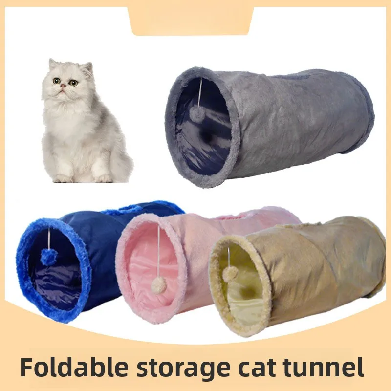 Pet Cat Tunnel Toy Foldable Storage Suede Cat Tunnel Scratch Resistant Kitten Play Hiding Cats Plush Channel Pets Toys Supplies
Pet Cat Tunnel Toy Foldable Storage Suede Cat Tunnel Scratch Resistant Kitten Play Hiding Cats Plush Channel Pets Toys Supplies
