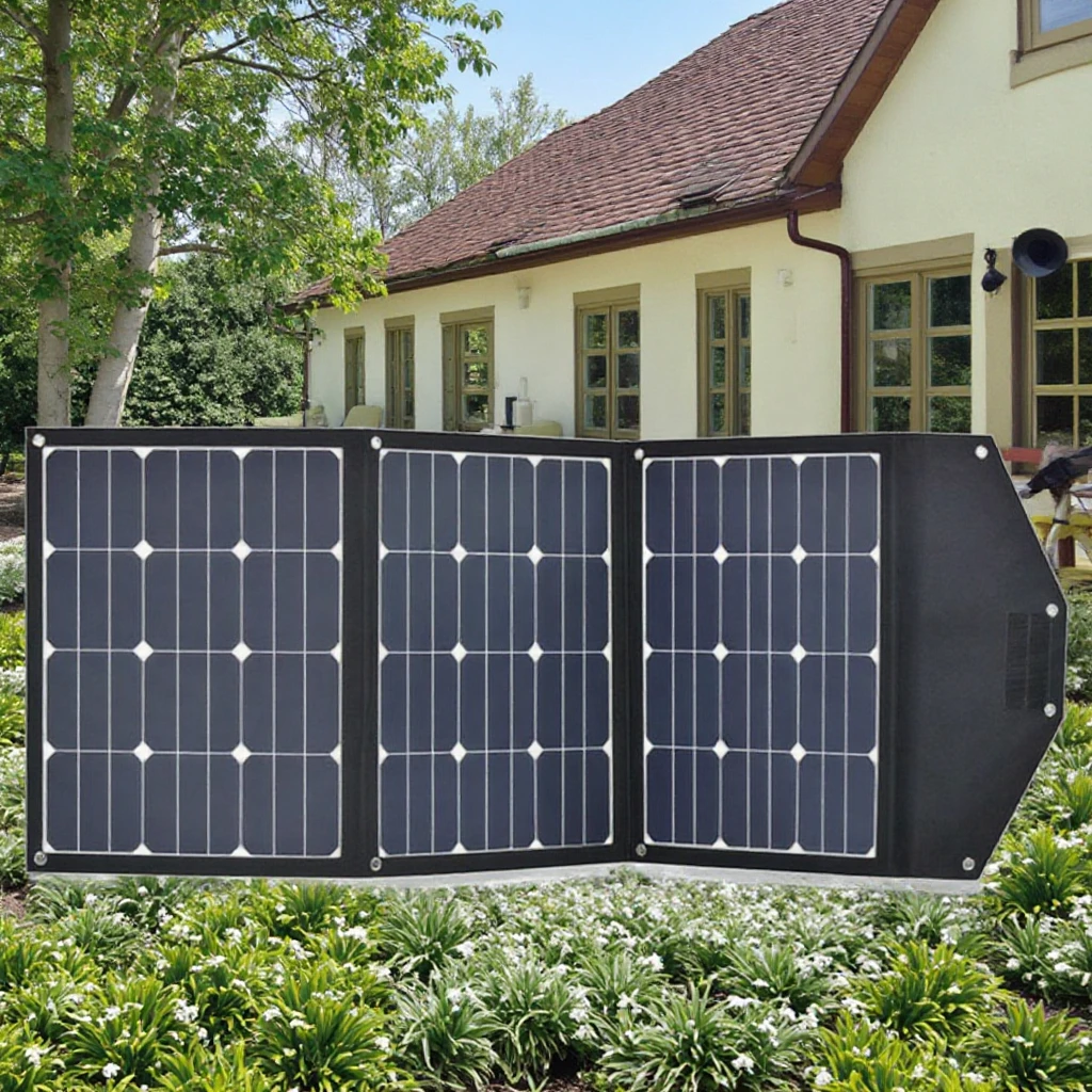 120W Folding Solar Panel Charr Portable Power System With Cloth Bag for Laptop 12V Battery Camper 4WD Tourers RV Cabins
120W Folding Solar Panel Charr Portable Power System With Cloth Bag for Laptop 12V Battery Camper 4WD Tourers RV Cabins