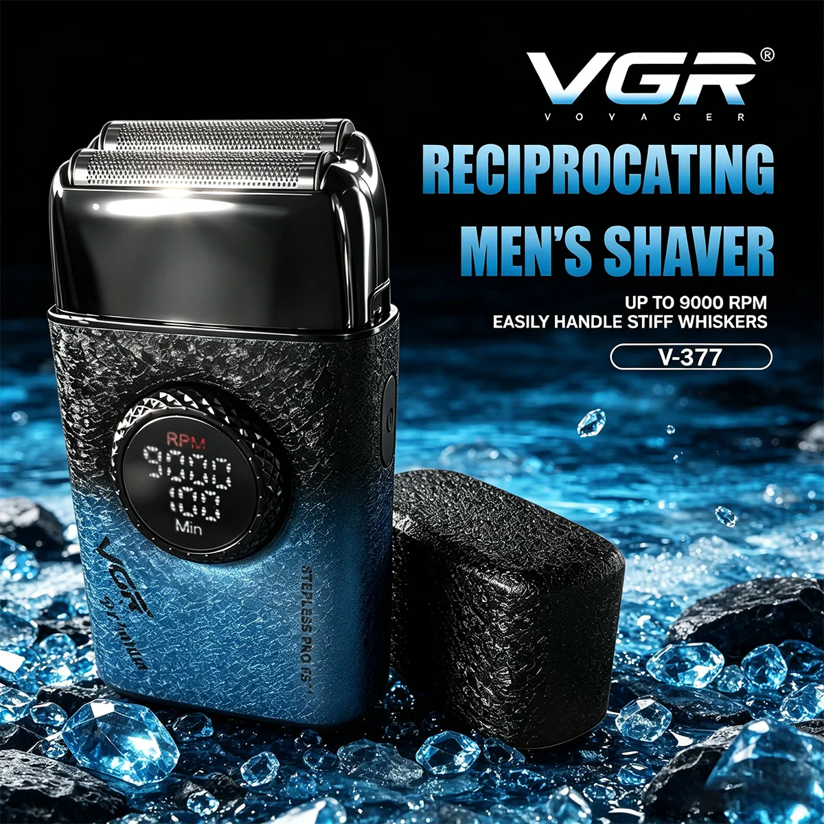 VGR Shaver Professional Beard Trimmer Portable Shaving Machine Finishing Reciprocating Razor Metal 9000 RPM Shaver for Men V-377
VGR Shaver Professional Beard Trimmer Portable Shaving Machine Finishing Reciprocating Razor Metal 9000 RPM Shaver for Men V-377