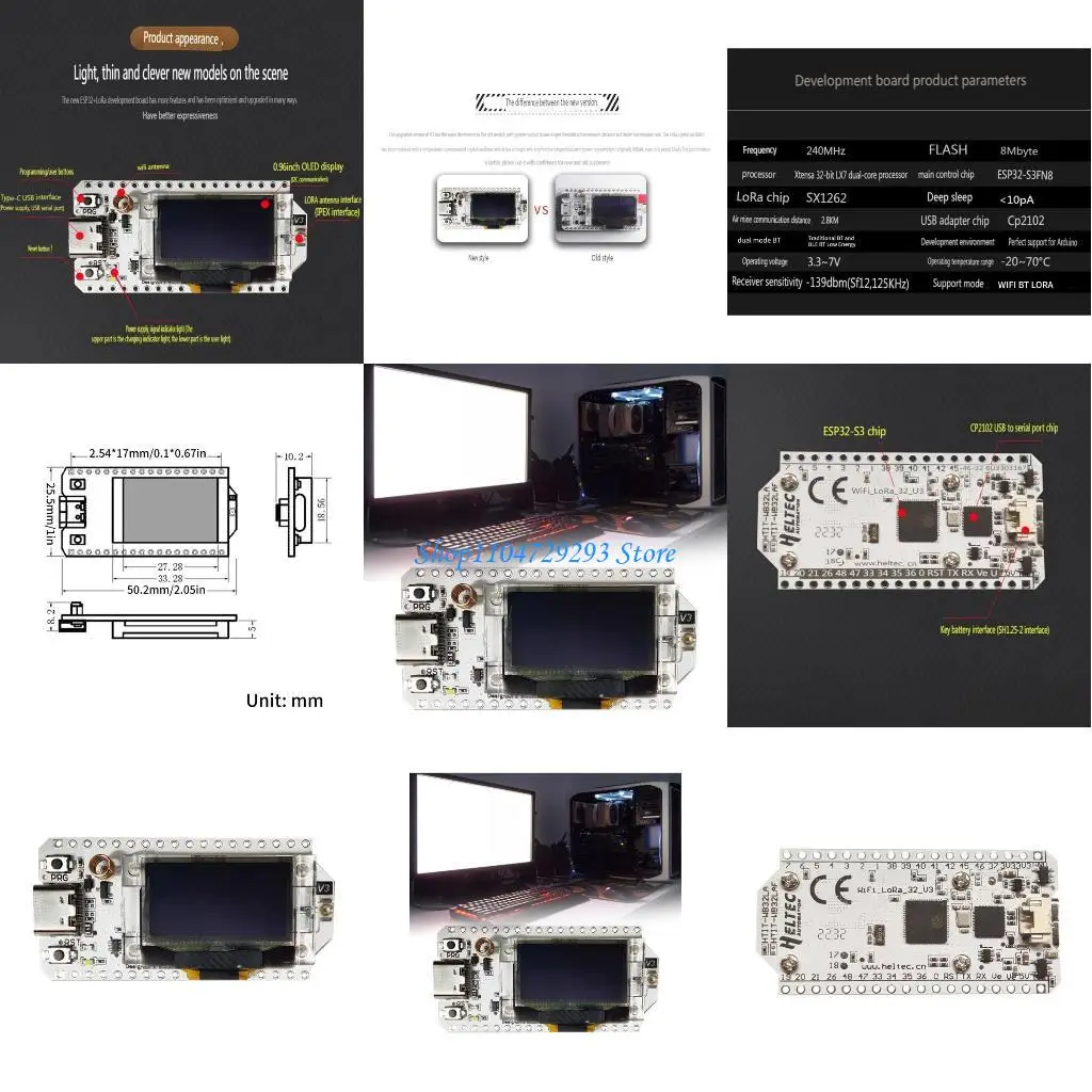 Y2GD Беспроводная комиссия по разработке ESP32+LORA WIFI SX1262 ESP32-S3 Чип 0,96 OLED
Y2GD Беспроводная комиссия по разработке ESP32+LORA WIFI SX1262 ESP32-S3 Чип 0,96 OLED