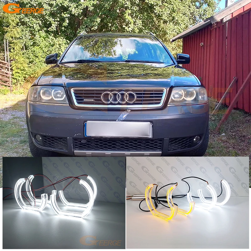 For Audi A6 C5 4B S6 RS6 1997 - 2004 2005 Ultra Bright Day Light Turn Signal Crystal DTM M4 Style LED Angel Eyes Kit Halo Rings
For Audi A6 C5 4B S6 RS6 1997 - 2004 2005 Ultra Bright Day Light Turn Signal Crystal DTM M4 Style LED Angel Eyes Kit Halo Rings