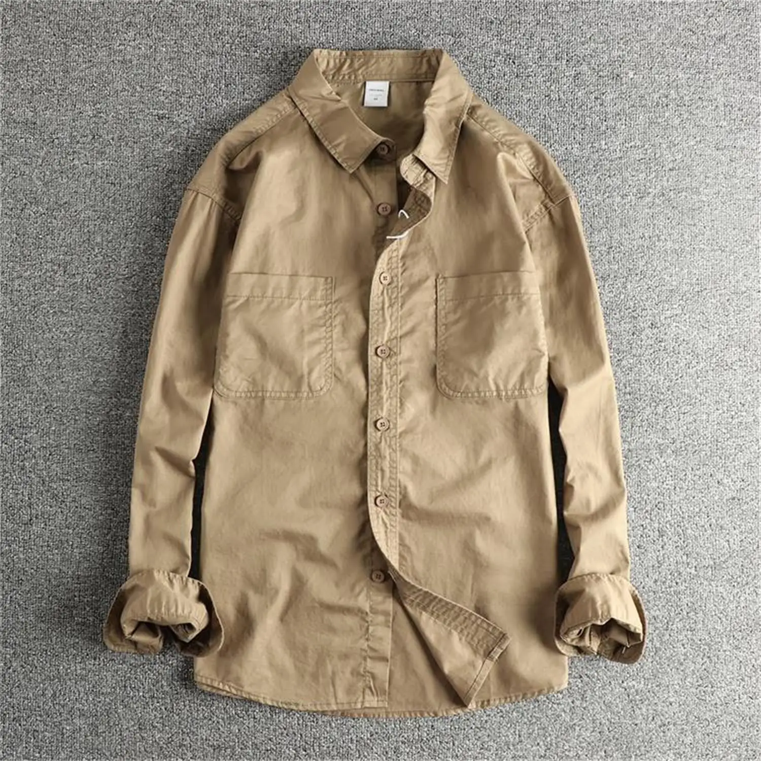 High Density Cotton Warp Knit Long Sleeve Shirt Men's Loose Fashion Match All Seasons Spring Autumn New Style Simple Retro
High Density Cotton Warp Knit Long Sleeve Shirt Men's Loose Fashion Match All Seasons Spring Autumn New Style Simple Retro