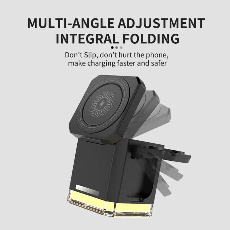 Wireless charging 4-in-1 suitable for various models of wireless charging phones, headphones, watches
Wireless charging 4-in-1 suitable for various models of wireless charging phones, headphones, watches