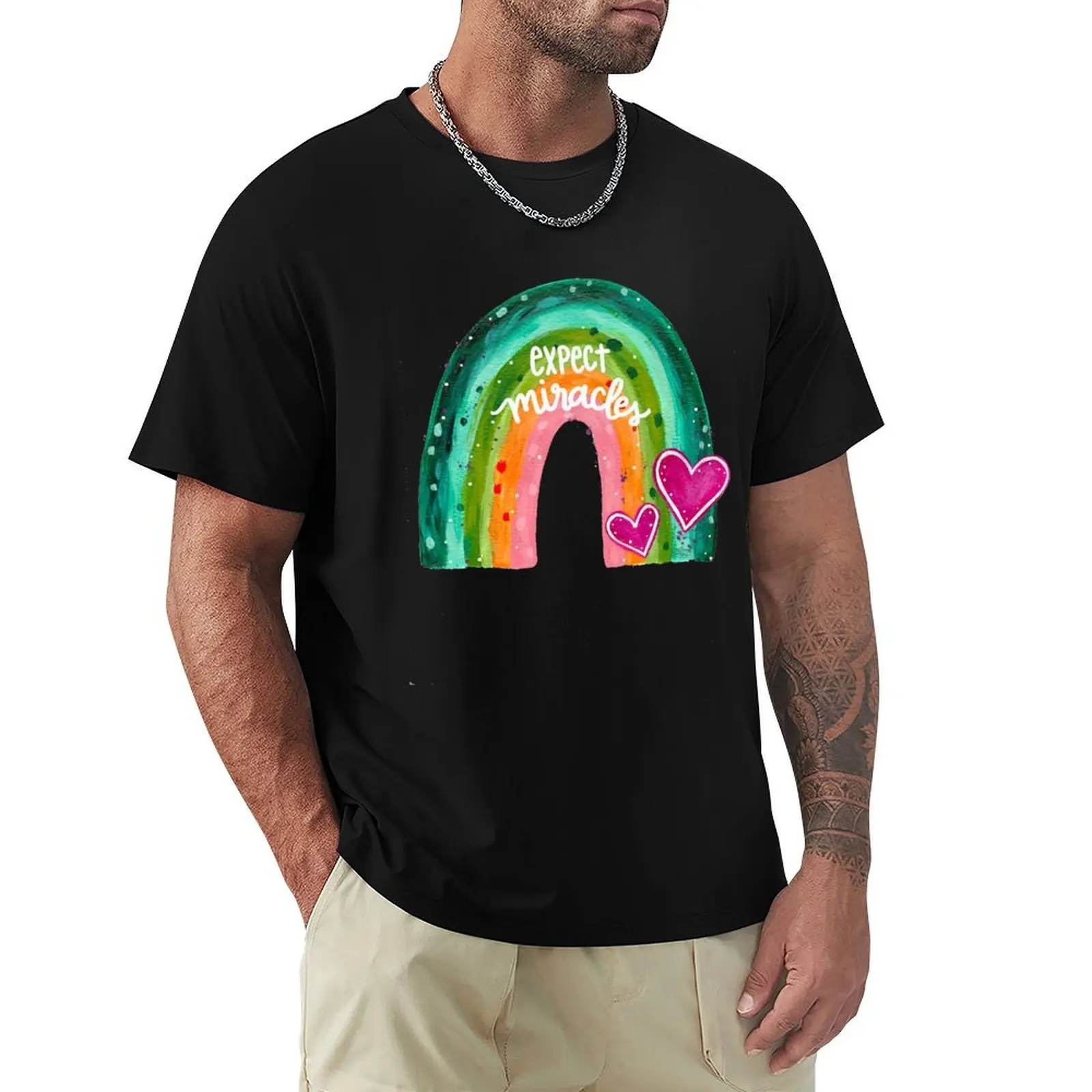 Expect Miracles Rainbow T-Shirt Anti-Perspiration Workout Top
Expect Miracles Rainbow T-Shirt Anti-Perspiration Workout Top
