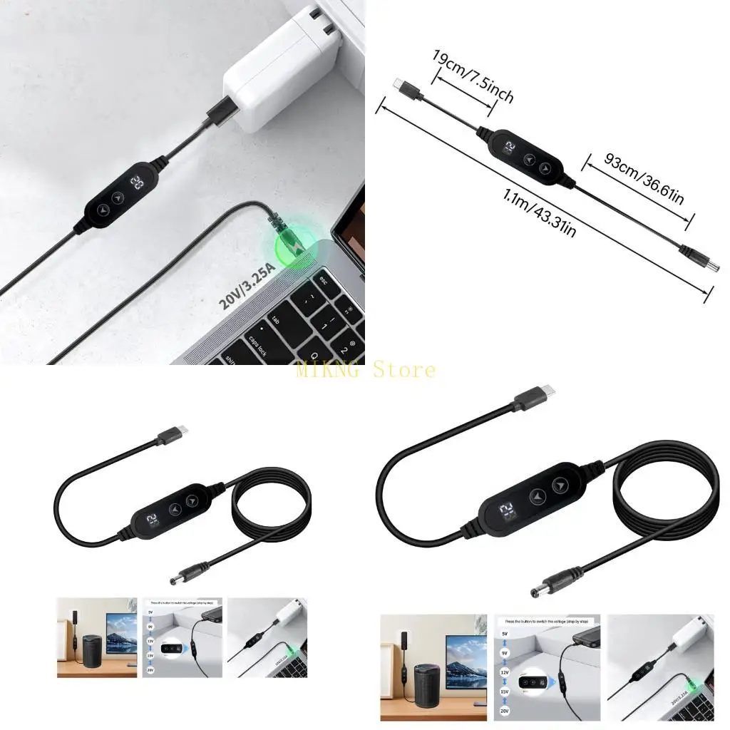 PD100W USB C до DC5525 5.5x2,5 мм Адаптер Адаптер 3,9 фута 28 Советы для широкой совместимости PD5V-20 В. Дополнительные лучшая
PD100W USB C до DC5525 5.5x2,5 мм Адаптер Адаптер 3,9 фута 28 Советы для широкой совместимости PD5V-20 В. Дополнительные лучшая