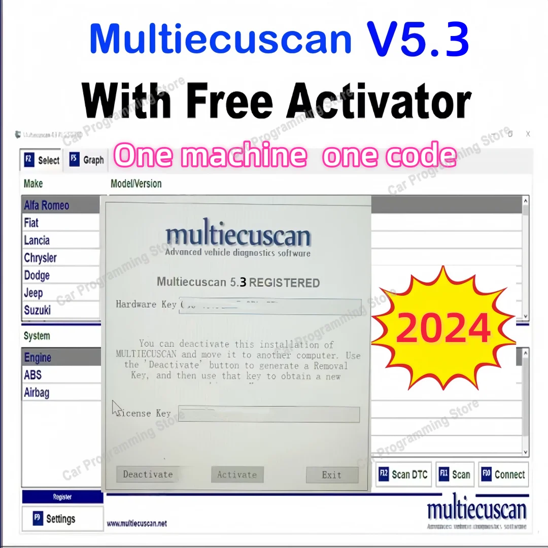 2026 latest version Multiecuscan 5.3 Software for Fiat/Chrysler/Dodge/Jeep/Suzuki Scanner One device one code
2026 latest version Multiecuscan 5.3 Software for Fiat/Chrysler/Dodge/Jeep/Suzuki Scanner One device one code