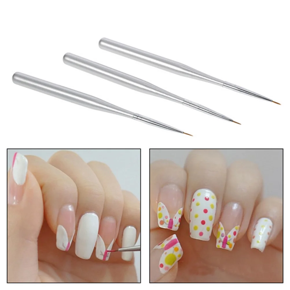 3pcs Nail Art Liner Brush 8Mm 6Mm 5.5Mm Fine Tip Detailing Tool For Manicure Painting Drawing Uv Gel Nail Polish Striping Pen
3pcs Nail Art Liner Brush 8Mm 6Mm 5.5Mm Fine Tip Detailing Tool For Manicure Painting Drawing Uv Gel Nail Polish Striping Pen