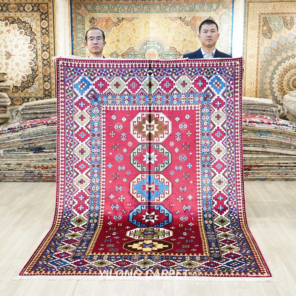 152x244cm Handmade Silk Tribal Carpet Home Furniture Oriental Luxury Rug (BL074)
152x244cm Handmade Silk Tribal Carpet Home Furniture Oriental Luxury Rug (BL074)