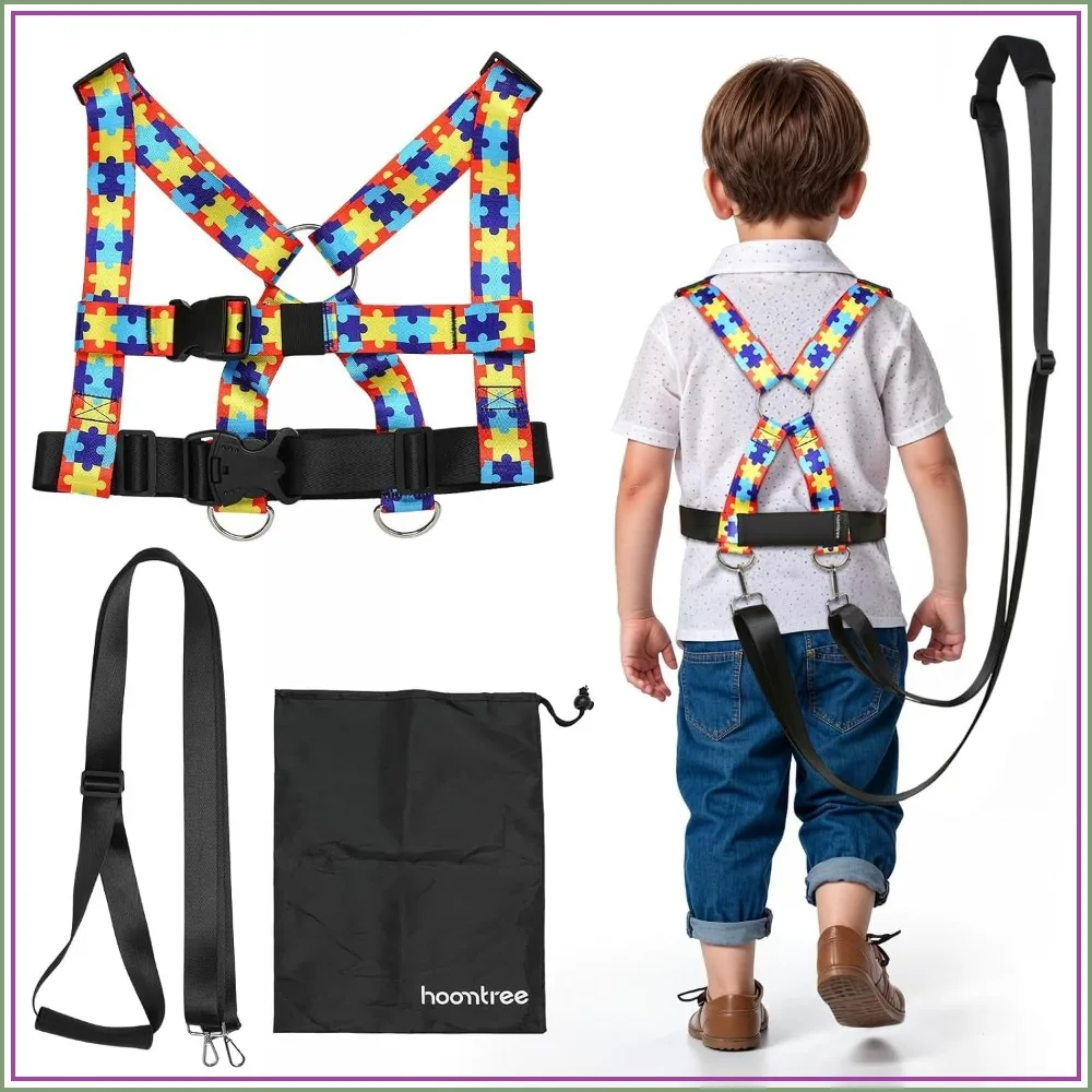 Safety Harness Leash for Special Needs Kids 6-12, Adjustable Walking Harness with Grab Handle, Keeps Active ADHD/ASD Children Safe in Public
Safety Harness Leash for Special Needs Kids 6-12, Adjustable Walking Harness with Grab Handle, Keeps Active ADHD/ASD Children Safe in Public