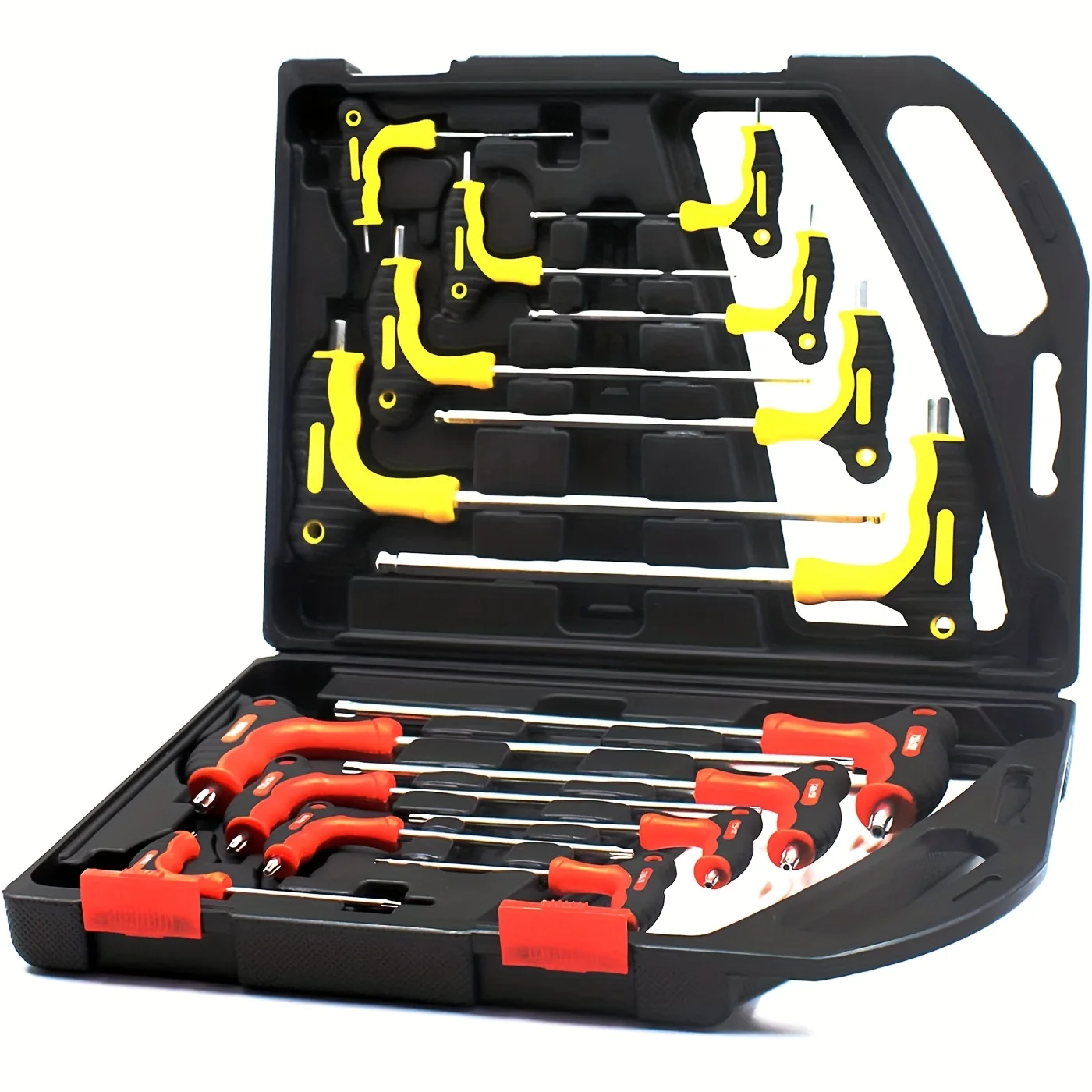 16pcs Hex Key Set, Long Arm Box Star Wrench And Ball Head Hexagon Wrench Set, with Convenient Perspective Box
16pcs Hex Key Set, Long Arm Box Star Wrench And Ball Head Hexagon Wrench Set, with Convenient Perspective Box