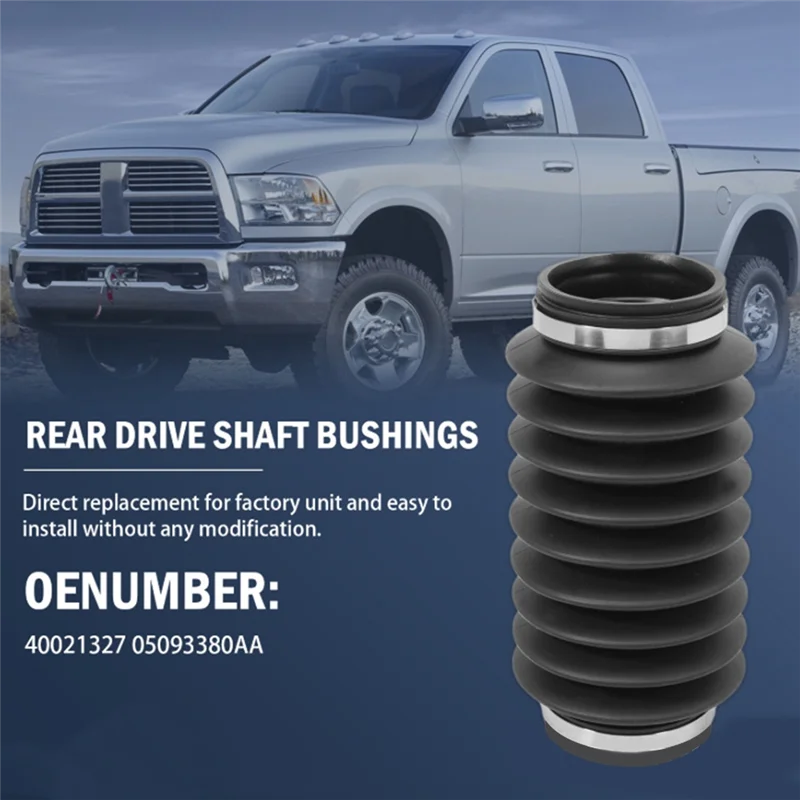 Rear Drive Shaft Bushing 40021327 05093380AA Boot Kit For Dodge RAM 2500 3500 2003-2012
Rear Drive Shaft Bushing 40021327 05093380AA Boot Kit For Dodge RAM 2500 3500 2003-2012