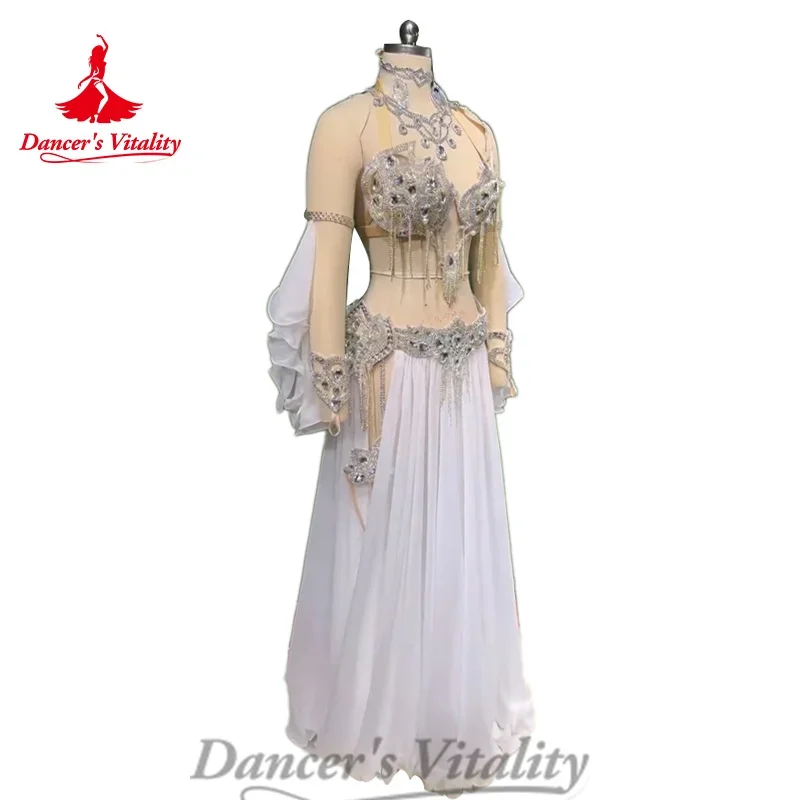 Belly Dance Costume Set Senior Diamond Bra+Chiffon Long Skirt+Hand Sleeves 3ps Oriental Dance Professional Performance Clothing
Belly Dance Costume Set Senior Diamond Bra+Chiffon Long Skirt+Hand Sleeves 3ps Oriental Dance Professional Performance Clothing