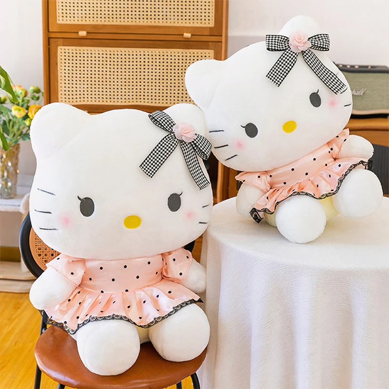 Kawaii Plush Toy Cute Polka Dot HelloKitty Stuffed Doll for Kids Birthday Gift Large Size Sweet Lady Cartoon Amigurumi Soft Toy
Kawaii Plush Toy Cute Polka Dot HelloKitty Stuffed Doll for Kids Birthday Gift Large Size Sweet Lady Cartoon Amigurumi Soft Toy