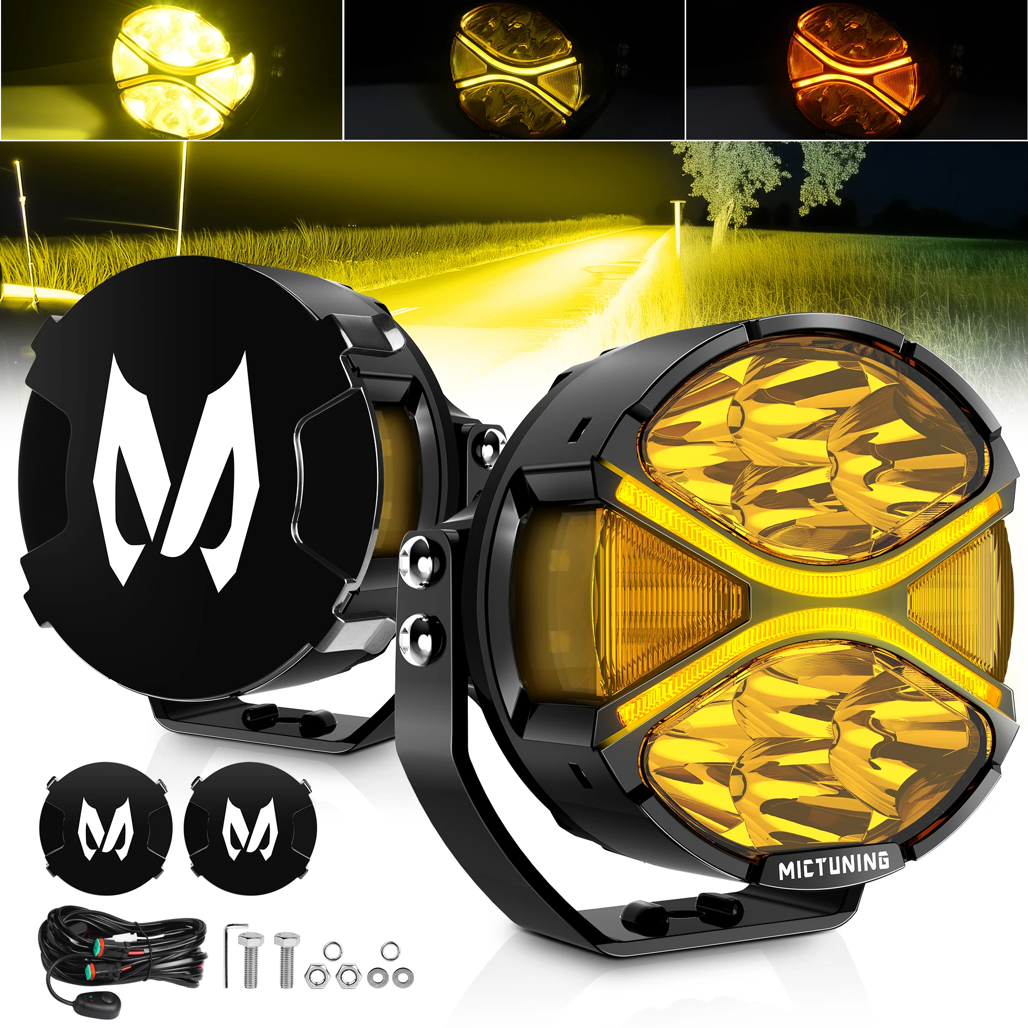 MICTUNING 4 Inch LED Side Shooter Flood Fog Lights DRL Amber Turn Signal Yellow Light Waterproof Offroad Lamp For Roof Bumper
MICTUNING 4 Inch LED Side Shooter Flood Fog Lights DRL Amber Turn Signal Yellow Light Waterproof Offroad Lamp For Roof Bumper