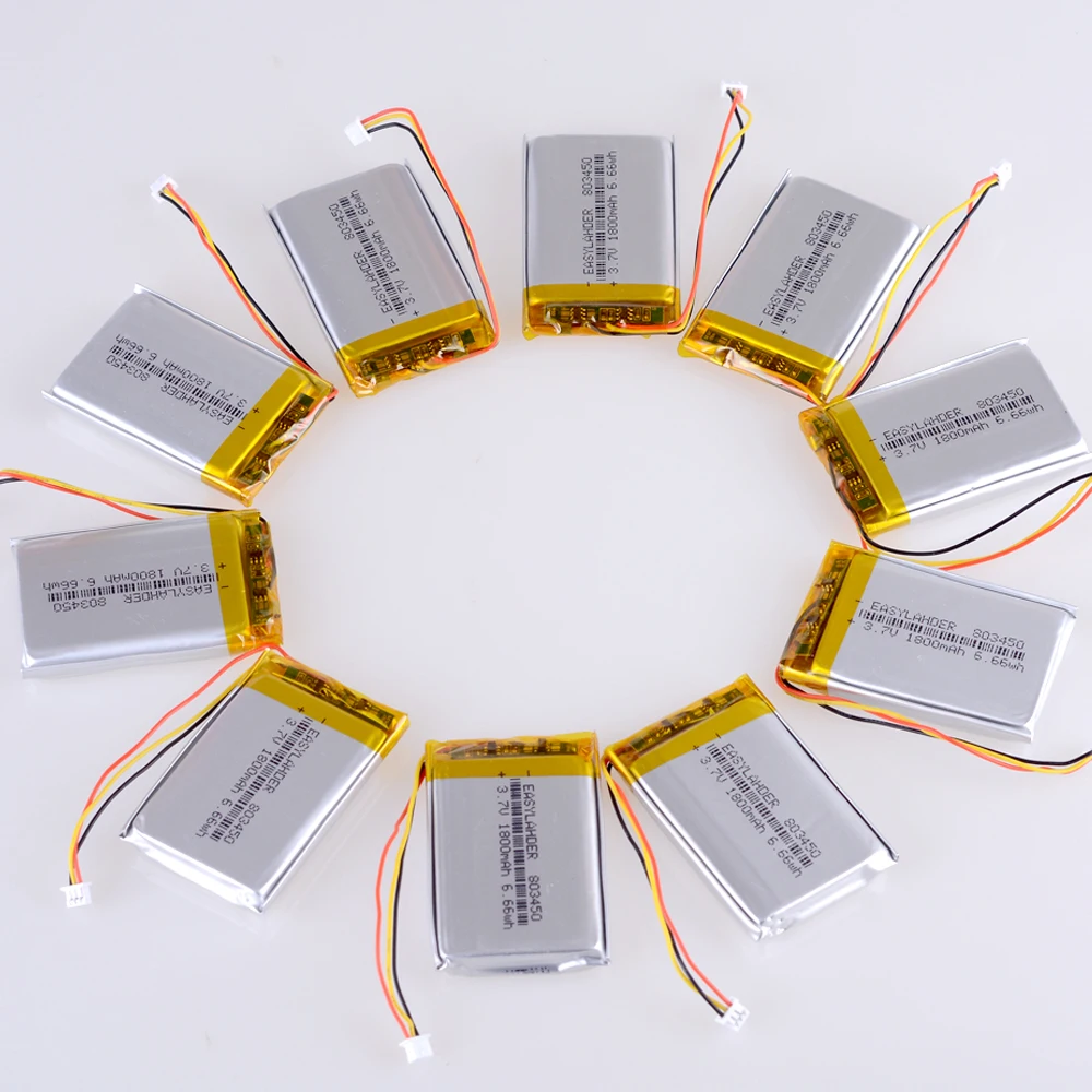 JST1.25mm 3pin 3.7V 1800mAh Lithium Polymer Rechargeable Battery Lipo Batteries For Corsair Void Pro
JST1.25mm 3pin 3.7V 1800mAh Lithium Polymer Rechargeable Battery Lipo Batteries For Corsair Void Pro