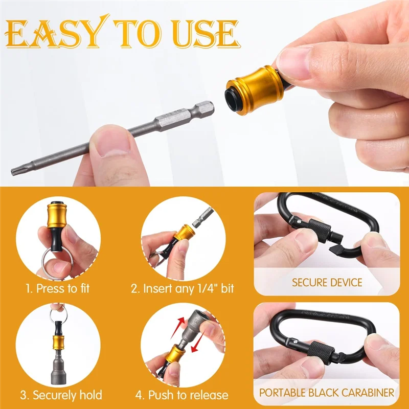 ABRS-18Pcs Bit Holder Keychains 3 Pcs 1/4 3/8 1/2 Inch Socket Portable Hex Shank Screwdriver Impact Drill Bit Holder
ABRS-18Pcs Bit Holder Keychains 3 Pcs 1/4 3/8 1/2 Inch Socket Portable Hex Shank Screwdriver Impact Drill Bit Holder