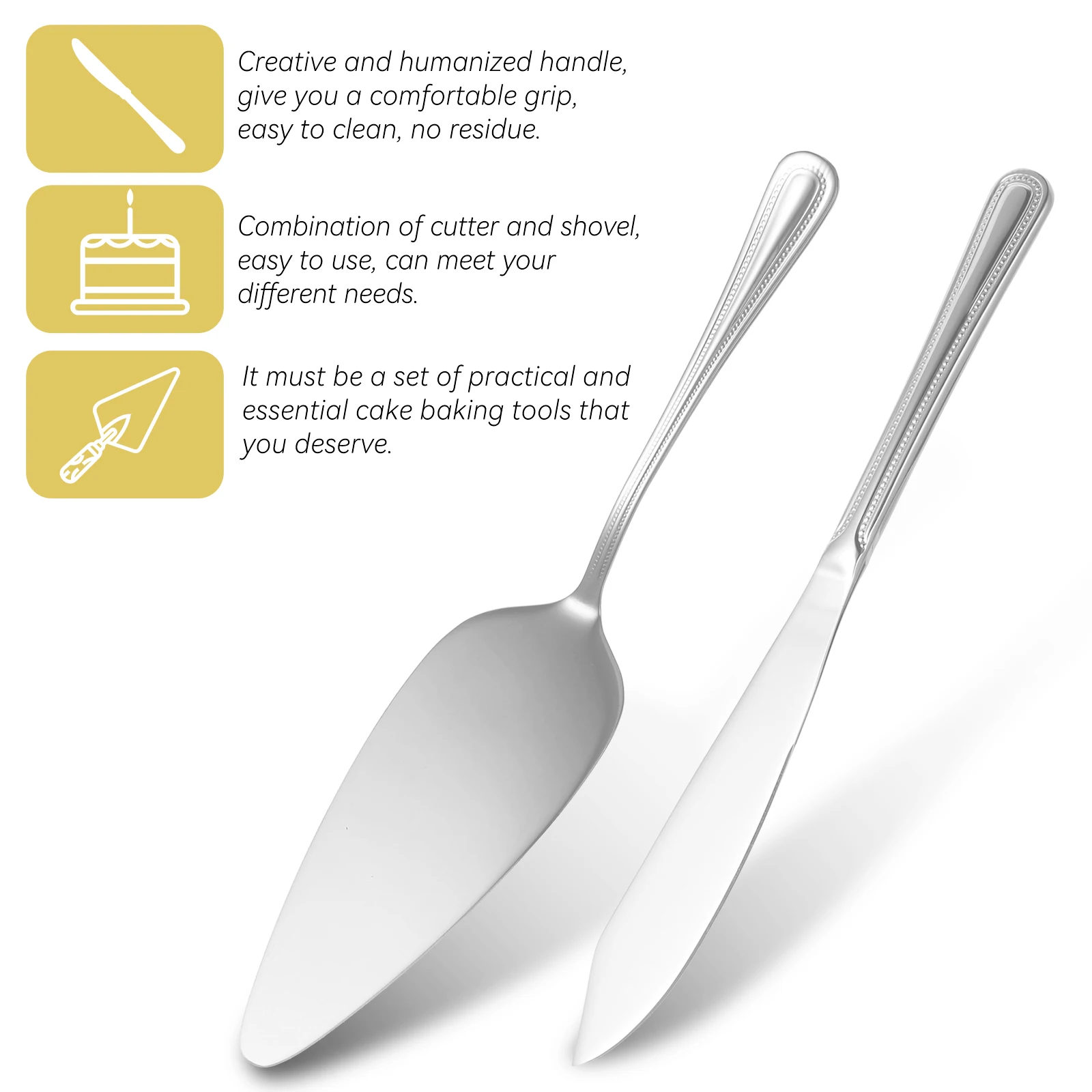 Slicer Spatula Set Stainless Steel Baking Tools Cake Cutting Wedding Banquet Supplies Kitchen Bar Utensils
Slicer Spatula Set Stainless Steel Baking Tools Cake Cutting Wedding Banquet Supplies Kitchen Bar Utensils