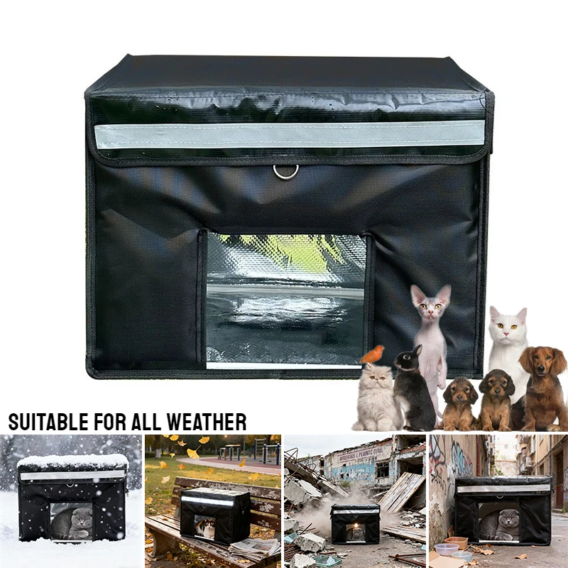 Portable Outdoor Cat House Waterproof Insulated Pet Cave Foldable Winter Warm Shelter with Kickstand for Stray Animal Rescue
Portable Outdoor Cat House Waterproof Insulated Pet Cave Foldable Winter Warm Shelter with Kickstand for Stray Animal Rescue