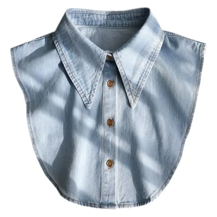 Denim Fake Collar Detachable Dickey Collar Half Shirts Blouse False Collar Top for Women Girls Medium
Denim Fake Collar Detachable Dickey Collar Half Shirts Blouse False Collar Top for Women Girls Medium