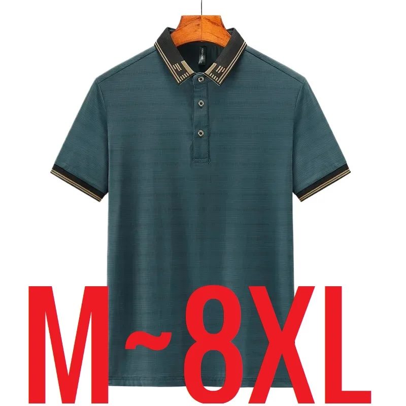 Big Size Men's Ice Silk Polo Shirts Short Sleeve Golf Wear Tee Shirt Male Plus Large 8XL 7XL 130kg Designer Breathable Business
Big Size Men's Ice Silk Polo Shirts Short Sleeve Golf Wear Tee Shirt Male Plus Large 8XL 7XL 130kg Designer Breathable Business