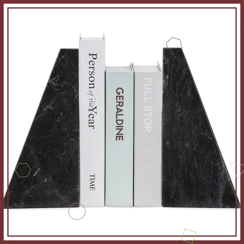 Natural Polished Black Marble Bookends, Triangular Shape, 4x3x6 inches
Natural Polished Black Marble Bookends, Triangular Shape, 4x3x6 inches
