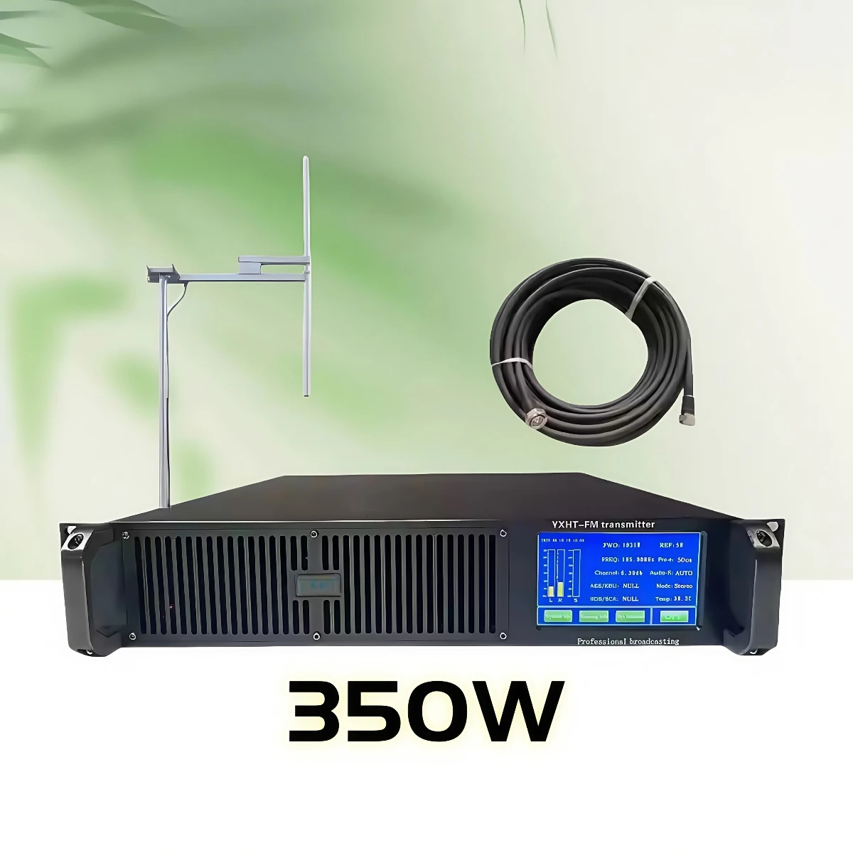 YXHT-2 350W FM Transmitter + 1-Bay Antenna + 30 Meters Cable with Connectors 3 Equipments
YXHT-2 350W FM Transmitter + 1-Bay Antenna + 30 Meters Cable with Connectors 3 Equipments