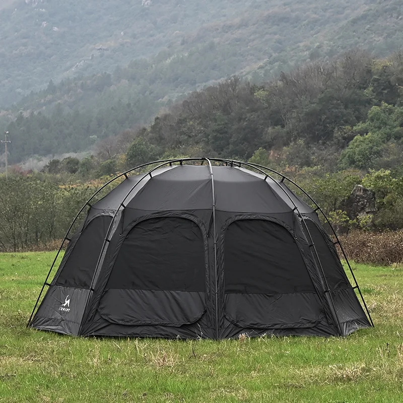 Outdoor Dome Tent Black Coated Octagonal Ball Tent 5-8 Person Waterproof Shelter Camping Awning Camptown Tent
Outdoor Dome Tent Black Coated Octagonal Ball Tent 5-8 Person Waterproof Shelter Camping Awning Camptown Tent