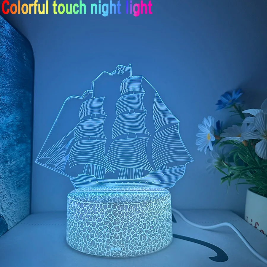 Sailboat 3D nightlight, colorful, full of atmosphere, suitable for bedroom decoration, light up creative space
Sailboat 3D nightlight, colorful, full of atmosphere, suitable for bedroom decoration, light up creative space