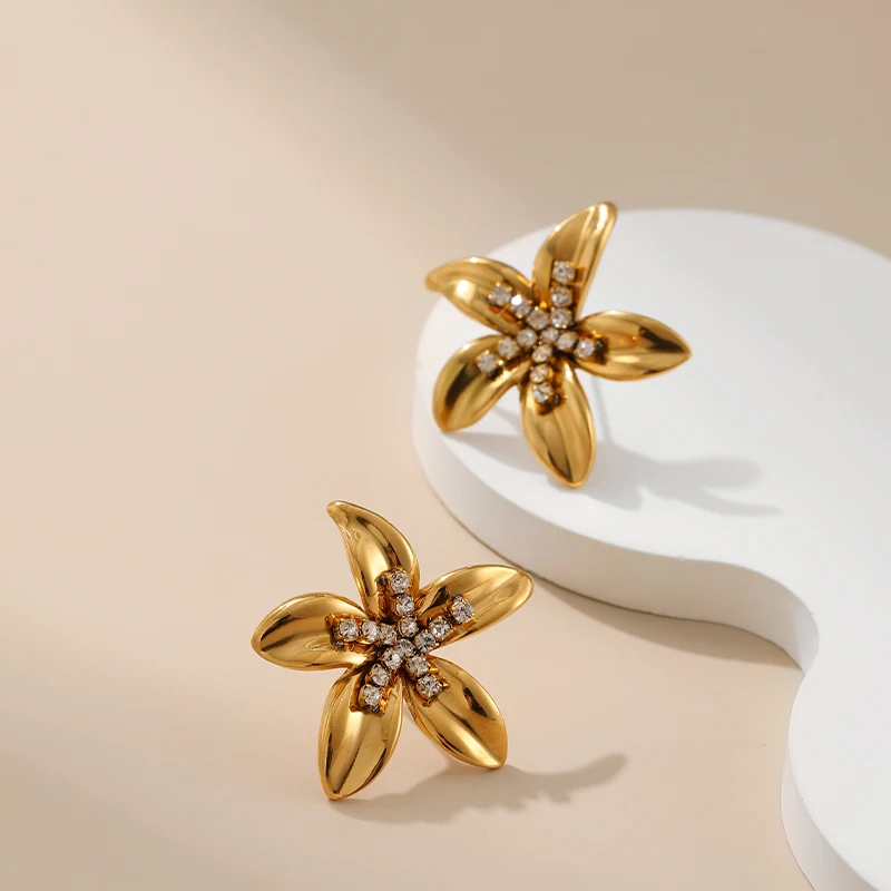 ROXI | Metal Flower Earrings for Women. Stainless Steel. Sweet Shinny Party Gift. French Charms. Gold Color
ROXI | Metal Flower Earrings for Women. Stainless Steel. Sweet Shinny Party Gift. French Charms. Gold Color